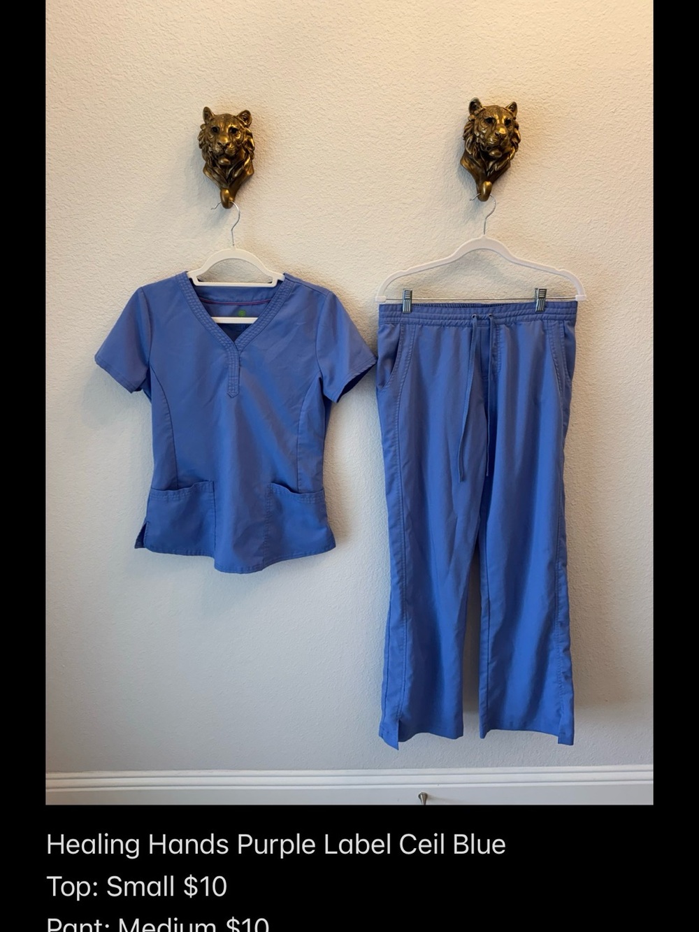 healing hands Ceil Blue Scrub Top & Jogger Pants